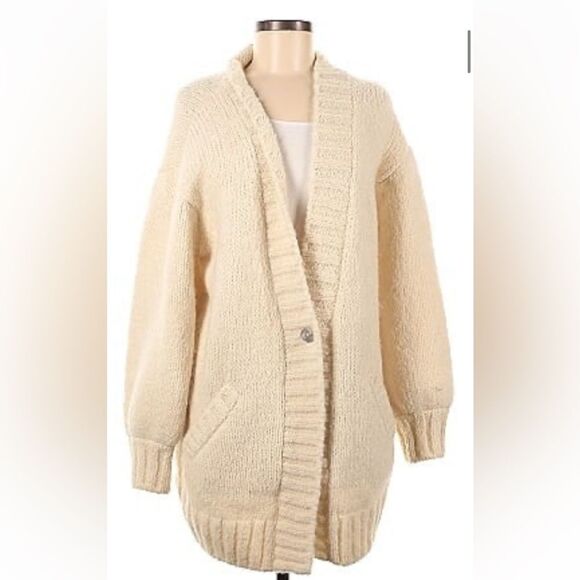 Faherty Stella Alpaca Cardigan M - Picture 2 of 6